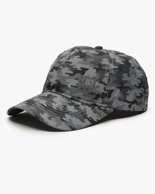 Men Camouflage Print Flat Cap