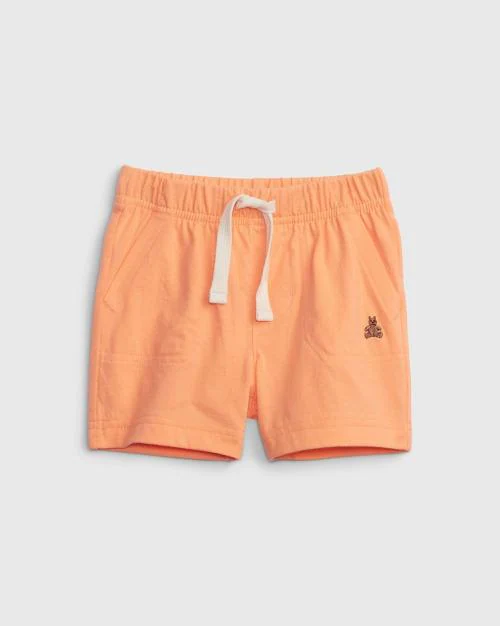 Kids Organic Cotton Brannan Bear Motif Shorts