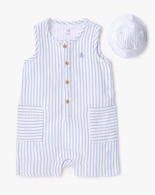 Buy Striped Romper with Hat Online at Best Prices in India JioMart.