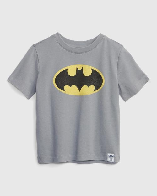 Batman Print Round-Neck Cape T-Shirt