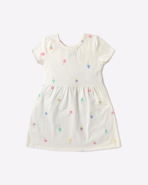Cone Ice-Cream Print Skater Dress