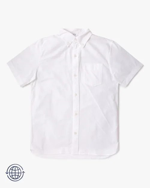 Shirt with Button-Down Collar