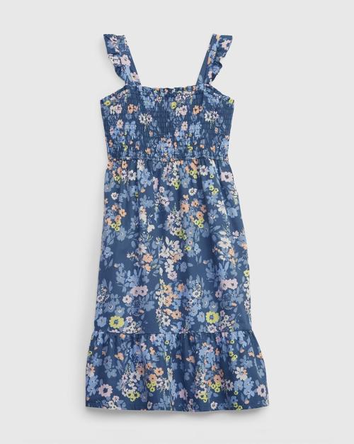 Buy Gauze Floral Smocked Flounce Dress Online at Best Prices in India