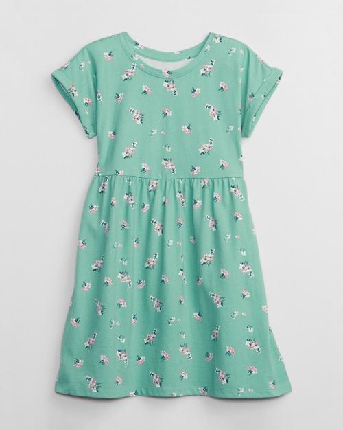 Buy Floral Print Knit Dress With Roll Sleeve Online at Best Prices in