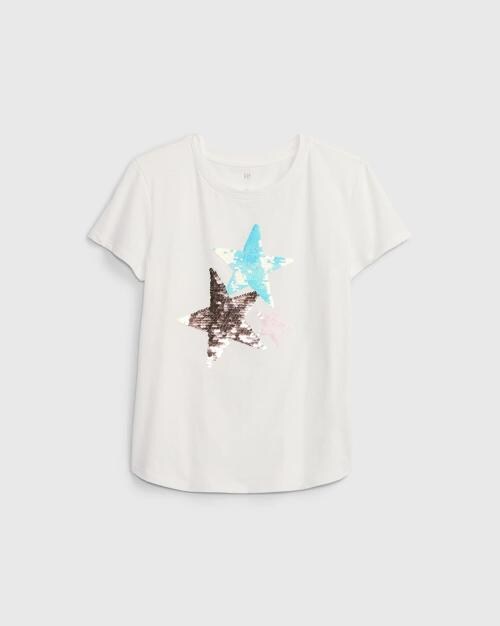 Flippy Sequin Round-Neck T-Shirt