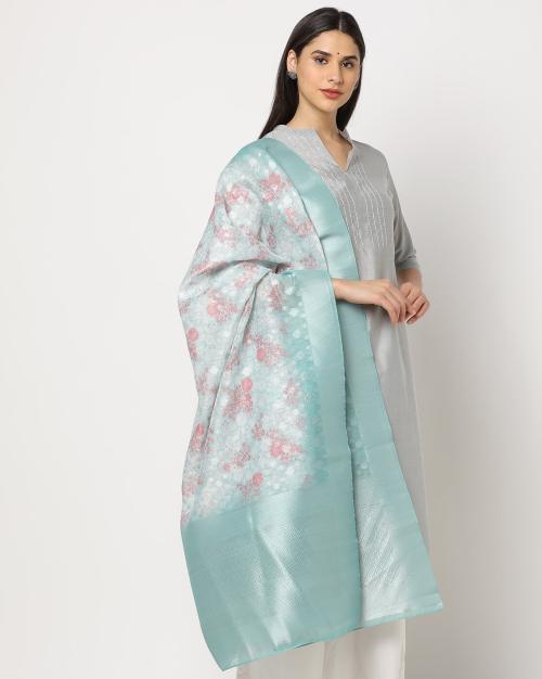 Buy Women Brocade Digital Printed Dupatta Online at Best Prices in