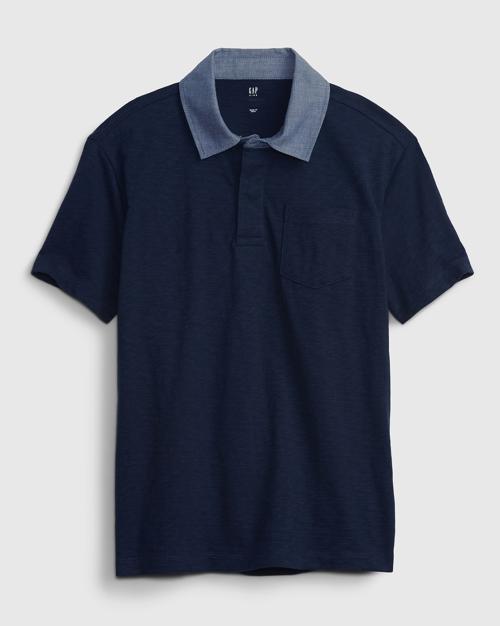 Pique Polo T-Shirt with Patch Pocket