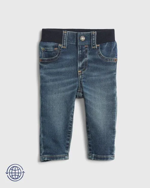 Mid-Wash Slim Fit Jeans