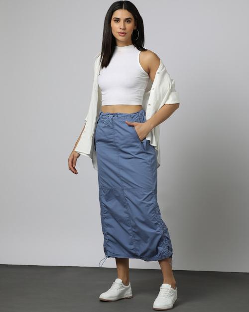 Bungee Cord Midi Skirt