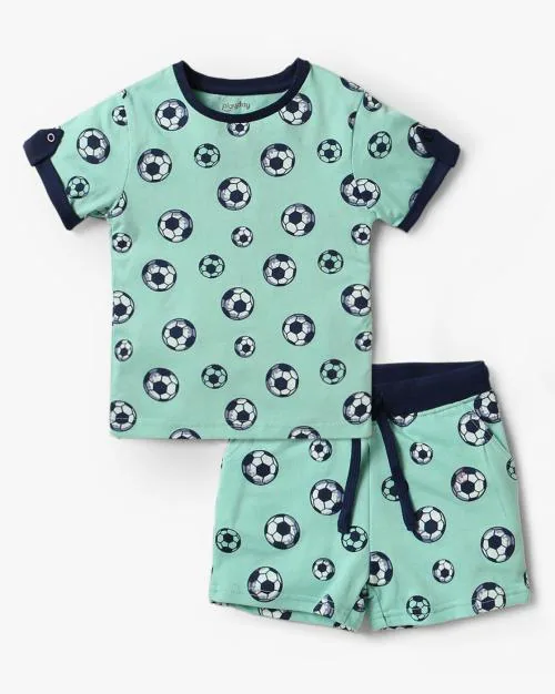 Printed T-Shirt & Shorts Set