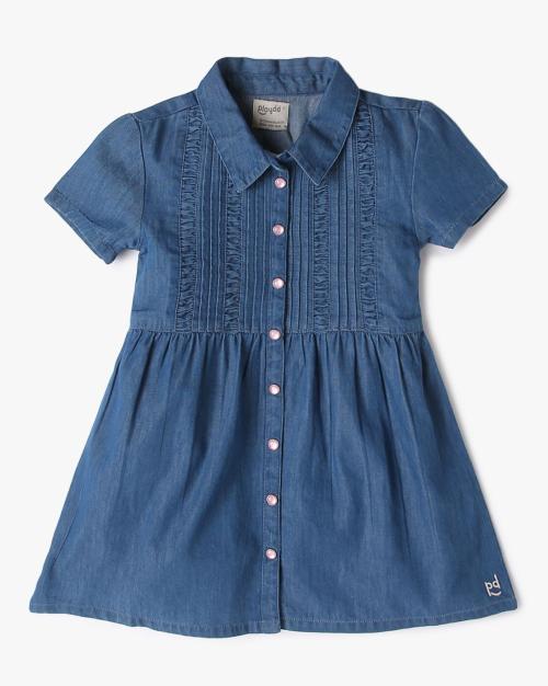 Denim Fit & Flare Dress