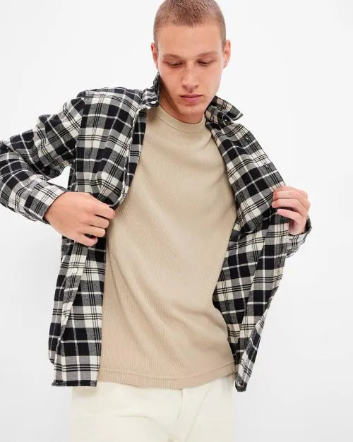 Checked Slim Fit Flannel Shirt