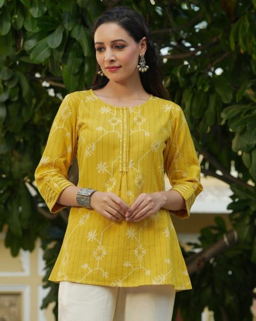 Cotton Printed Straight Tunic