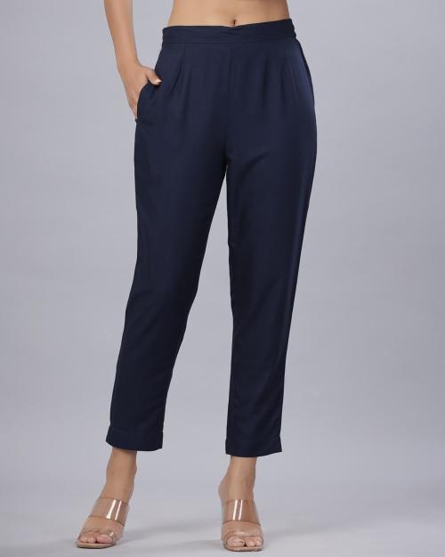 Buy Rayon Straight Pants with Slip Pockets Online at Best Prices in
