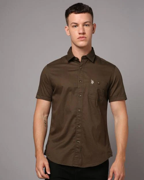 Men Slim Fit Cotton Shirt