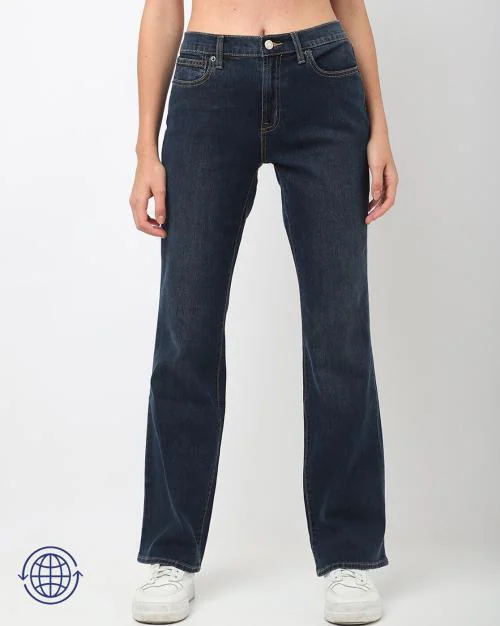 Women Light-Wash Bootcut Jeans