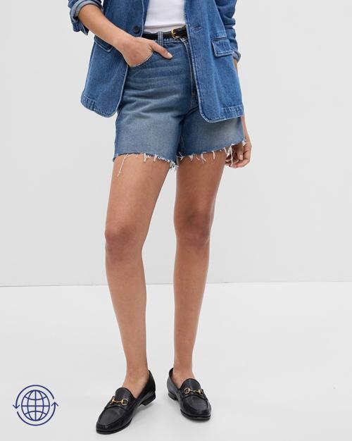 High-Rise Denim Shorts