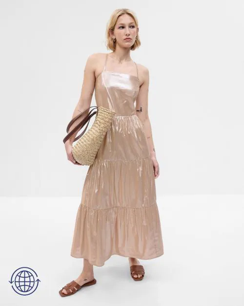 Tiered Halter-Neck Dress