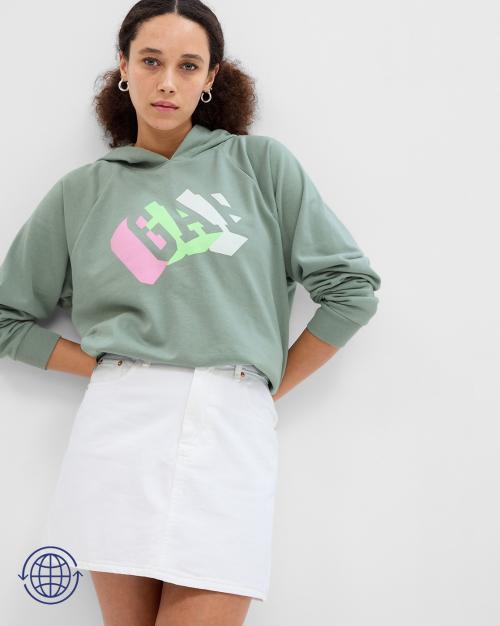 Brand Print Relaxed Fit Hoodie