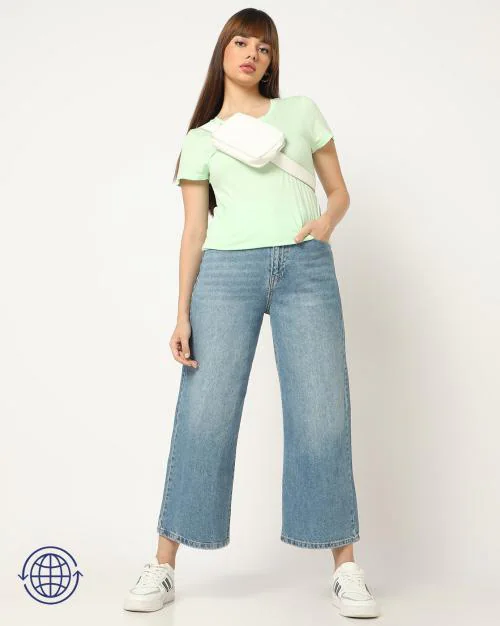 Women Relaxed Fit Crew-Neck T-Shirt