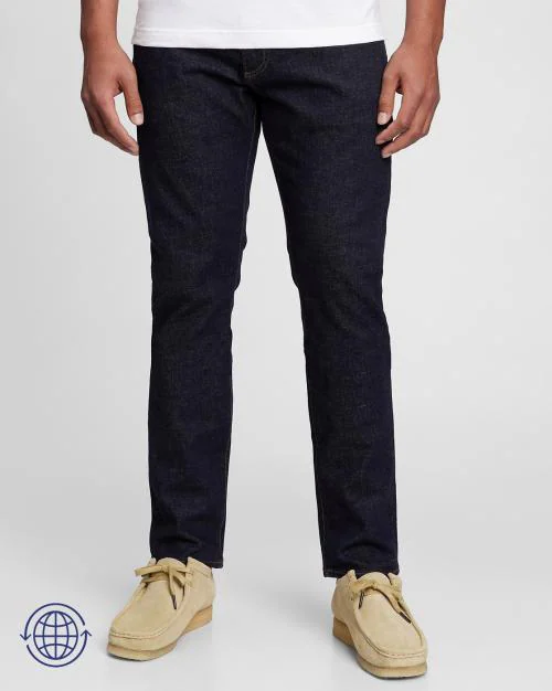 Men Lightly Washed Slim Fit Jeans