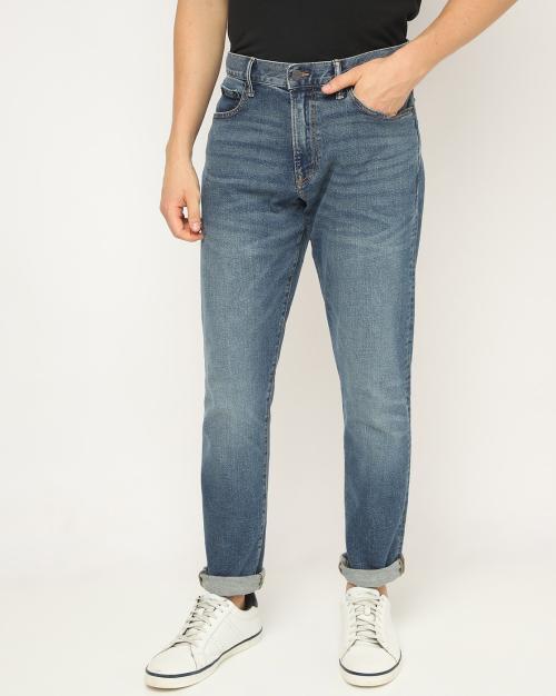 Buy MidWash Straight Tapered Fit Jeans Online at Best Prices in India JioMart.