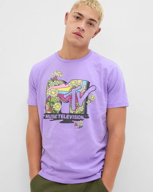 Men Graphic Print Regular Fit Crew-Neck T-Shirt