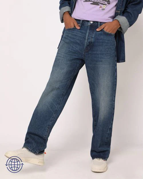 Men Mid-Wash Relaxed Fit Jeans