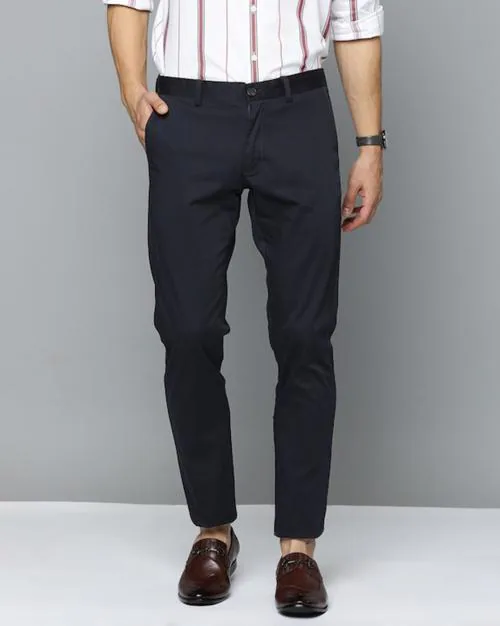 Men Slim Fit Low-Rise Trousers
