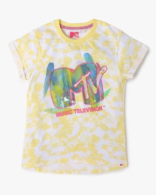 Typographic Print Crew-Neck T-Shirt