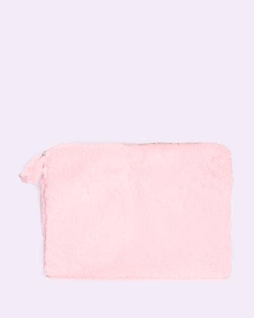 Women Fur Laptop sleeve with Zipper Closure