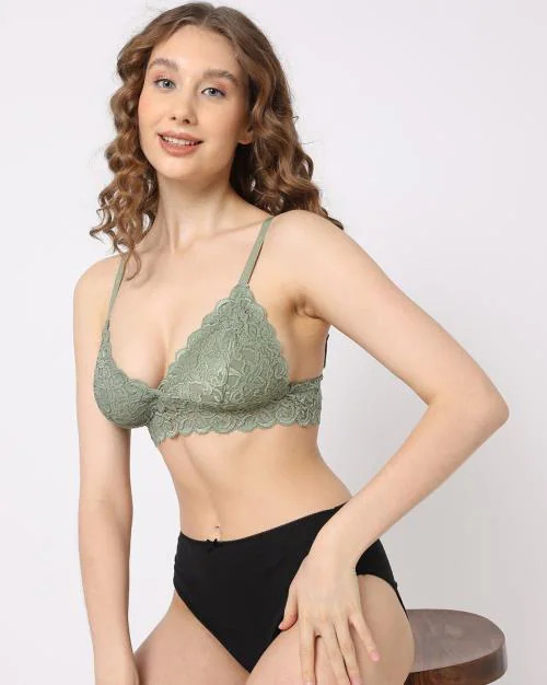 Non-Wired Non-Padded Bralette Lace Bra