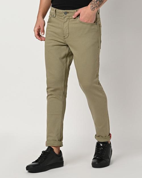 Men Tapered Fit Mid-Rise Jeans