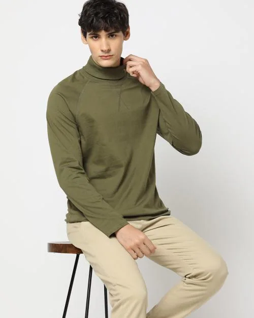 Slim Fit T-Shirt with Turtleneck