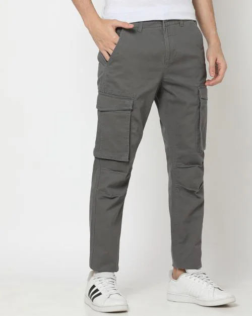 Men Flat-Front Cargo Pants
