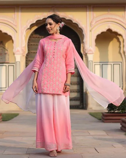 Embellished Kurta Suit Set