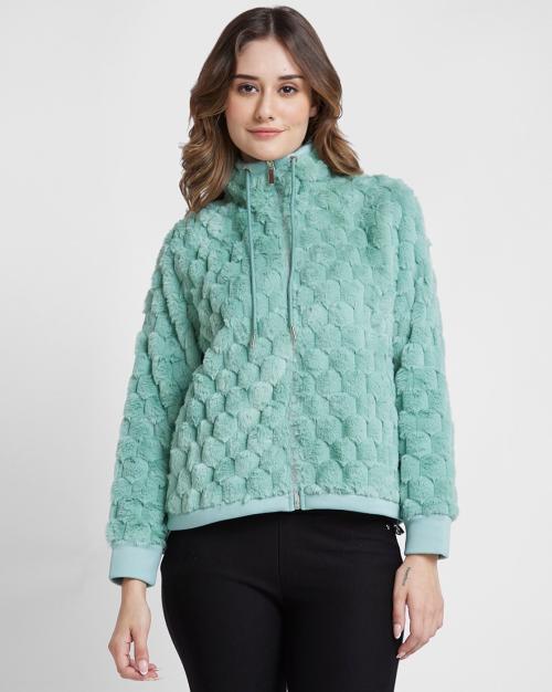 Women Geometric Patterned Regular Fit Jacket