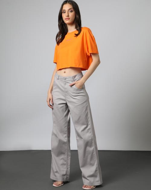 Women Oversized Crop T-Shirt