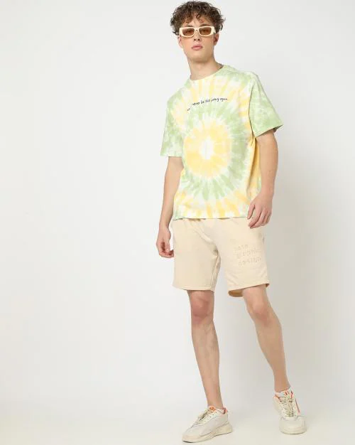 Boxy Fit Tie & Dye Crew-Neck T-Shirt