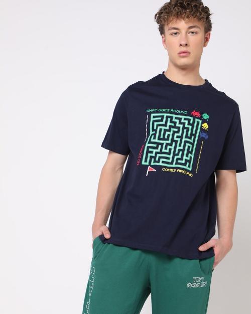 Regular Fit Graphic Print Boxy Fit T-Shirt