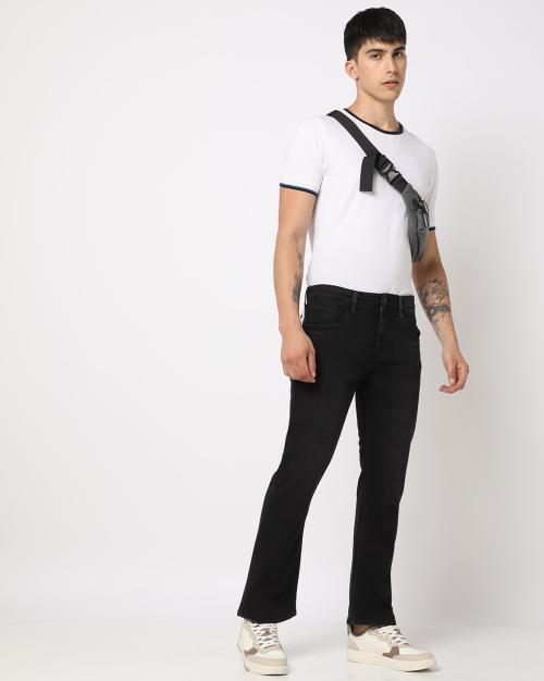 Light-Wash Bootcut Jeans