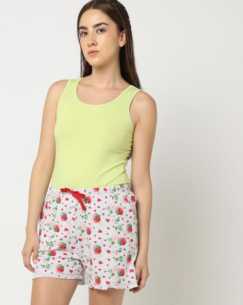 Printed Shorts with Drawstring Waist