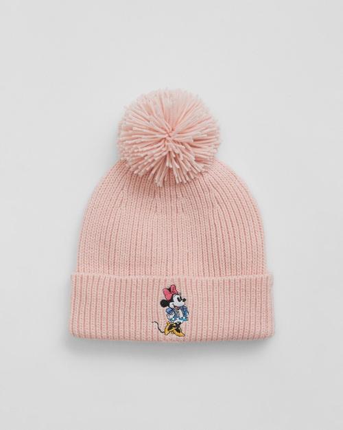 Girls Minnie Mouse Embroidered Beanie
