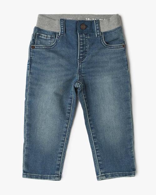 Mid-Wash Slim Fit Jeans