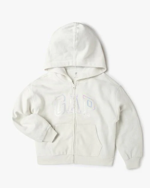 Girls Brand Embroidered Relaxed Fit Hoodie