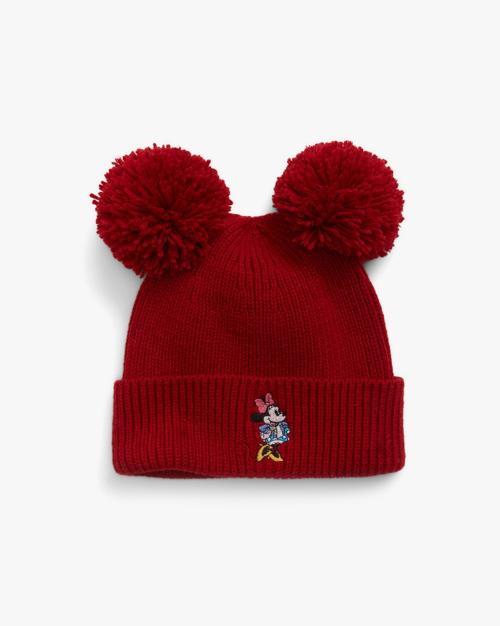 Girls Minnie Mouse Embroidered Beanie