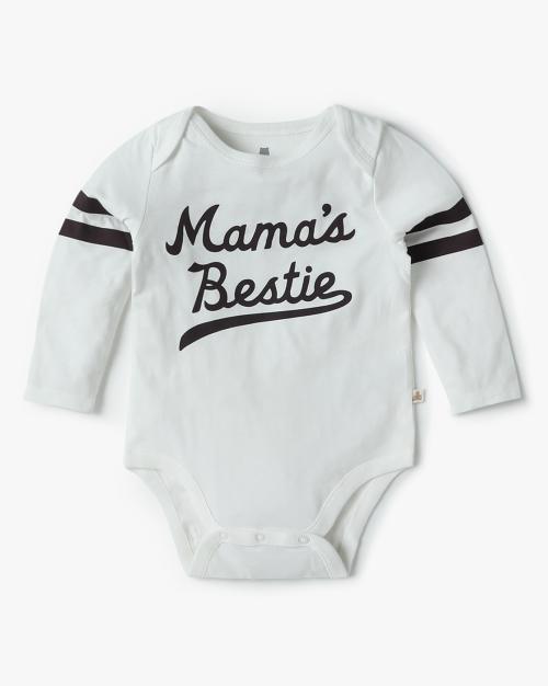 Typographic Print Organic Cotton Bodysuit