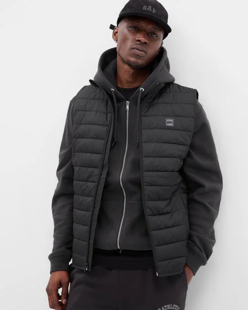 Men Quilted Regular Fit Gilet