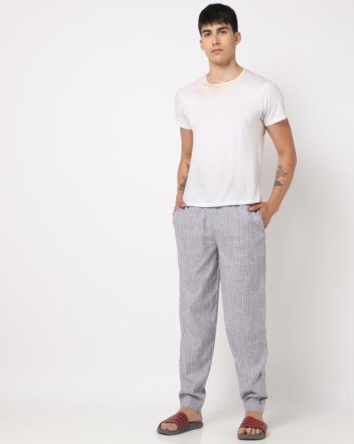 Striped Elasticated Waist Pyjamas