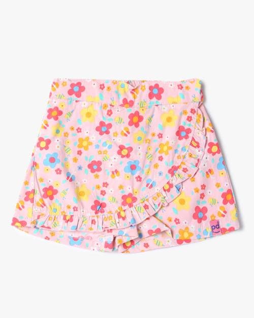 Floral Print Regular Fit Skorts